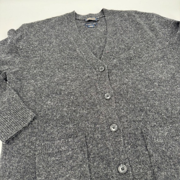 Pendleton Washable Wool Cardigan Sweater Pockets Gray Womens‎ Size L - Picture 3 of 10